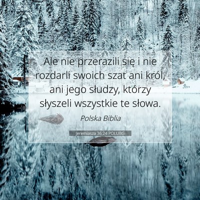 Jeremiasza 36:24 POLUBG Obraz Wersetu Biblijnego
