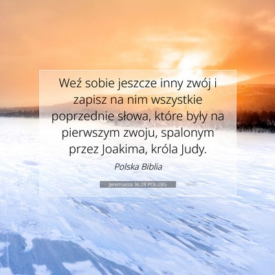 Jeremiasza 36:28 POLUBG Obraz Wersetu Biblijnego