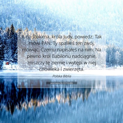 Jeremiasza 36:29 POLUBG Obraz Wersetu Biblijnego