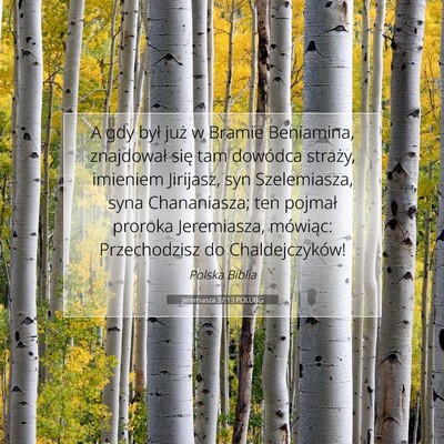 Jeremiasza 37:13 POLUBG Obraz Wersetu Biblijnego