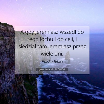 Jeremiasza 37:16 POLUBG Obraz Wersetu Biblijnego