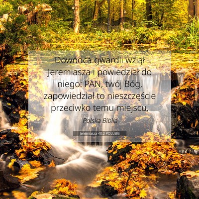 Jeremiasza 40:2 POLUBG Obraz Wersetu Biblijnego