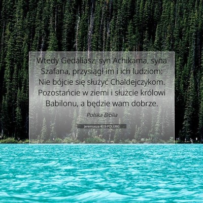 Jeremiasza 40:9 POLUBG Obraz Wersetu Biblijnego