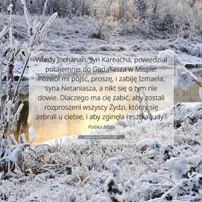 Jeremiasza 40:15 Werset Biblijny Wyjaśniony