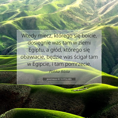 Jeremiasza 42:16 Werset Biblijny Wyjaśniony
