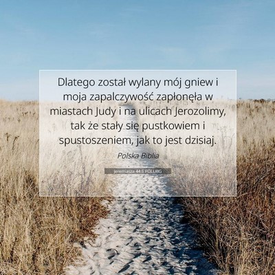 Jeremiasza 44:6 POLUBG Obraz Wersetu Biblijnego