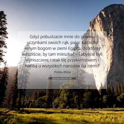 Jeremiasza 44:8 POLUBG Obraz Wersetu Biblijnego