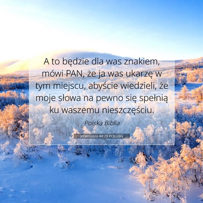 Jeremiasza 44:29 POLUBG Obraz Wersetu Biblijnego