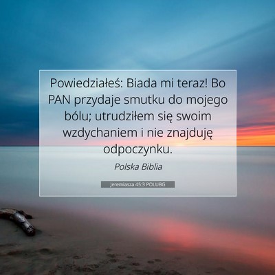 Jeremiasza 45:3 POLUBG Obraz Wersetu Biblijnego