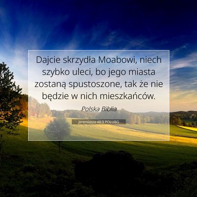Jeremiasza 48:9 POLUBG Obraz Wersetu Biblijnego