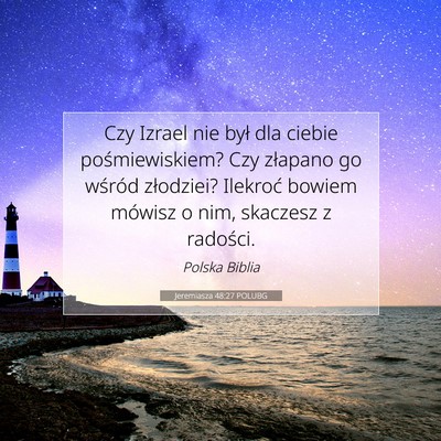 Jeremiasza 48:27 POLUBG Obraz Wersetu Biblijnego