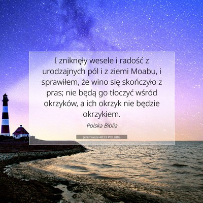 Jeremiasza 48:33 POLUBG Obraz Wersetu Biblijnego