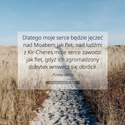Jeremiasza 48:36 POLUBG Obraz Wersetu Biblijnego