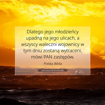 Jeremiasza 49:26 Werset Biblijny Wyjaśniony
