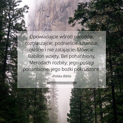 Jeremiasza 50:2 POLUBG Obraz Wersetu Biblijnego