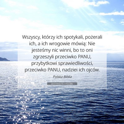 Jeremiasza 50:7 POLUBG Obraz Wersetu Biblijnego