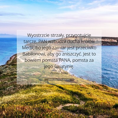 Jeremiasza 51:11 POLUBG Obraz Wersetu Biblijnego
