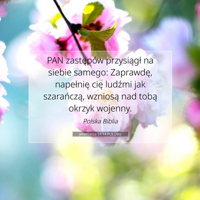 Jeremiasza 51:14 POLUBG Obraz Wersetu Biblijnego