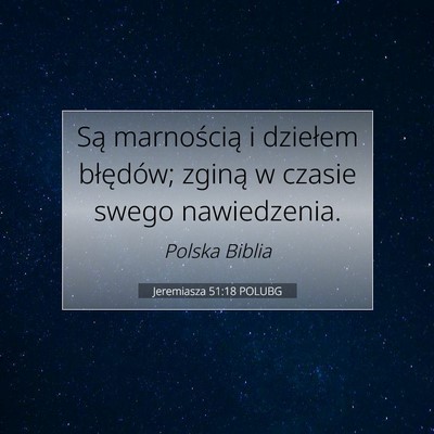 Jeremiasza 51:18 POLUBG Obraz Wersetu Biblijnego