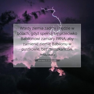 Jeremiasza 51:29 POLUBG Obraz Wersetu Biblijnego