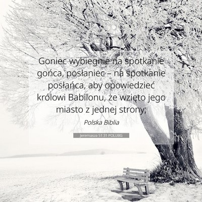 Jeremiasza 51:31 POLUBG Obraz Wersetu Biblijnego