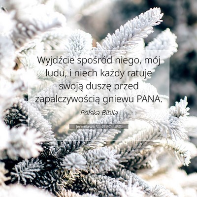 Jeremiasza 51:45 POLUBG Obraz Wersetu Biblijnego