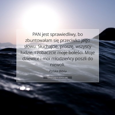 Lamentacje 1:18 POLUBG Obraz Wersetu Biblijnego