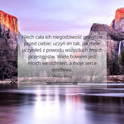 Lamentacje 1:22 POLUBG Obraz Wersetu Biblijnego