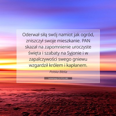 Lamentacje 2:6 POLUBG Obraz Wersetu Biblijnego