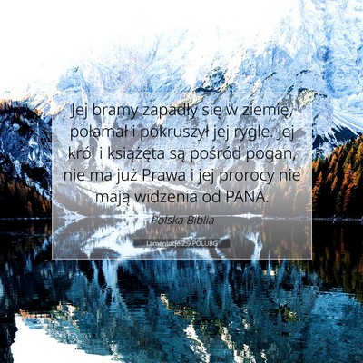 Lamentacje 2:9 POLUBG Obraz Wersetu Biblijnego