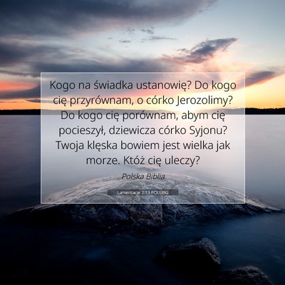 Lamentacje 2:13 POLUBG Obraz Wersetu Biblijnego