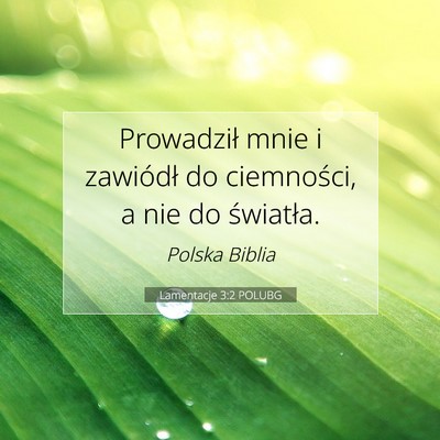 Lamentacje 3:2 POLUBG Obraz Wersetu Biblijnego