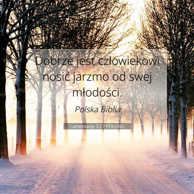 Lamentacje 3:27 POLUBG Obraz Wersetu Biblijnego