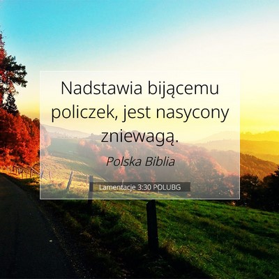 Lamentacje 3:30 POLUBG Obraz Wersetu Biblijnego