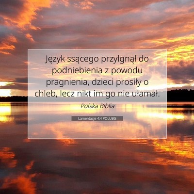 Lamentacje 4:4 POLUBG Obraz Wersetu Biblijnego