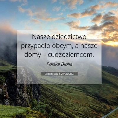 Lamentacje 5:2 POLUBG Obraz Wersetu Biblijnego