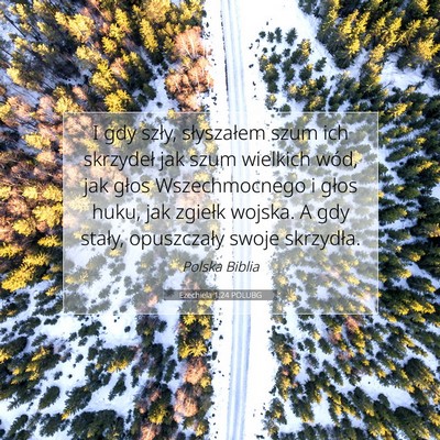 Ezechiela 1:24 POLUBG Obraz Wersetu Biblijnego