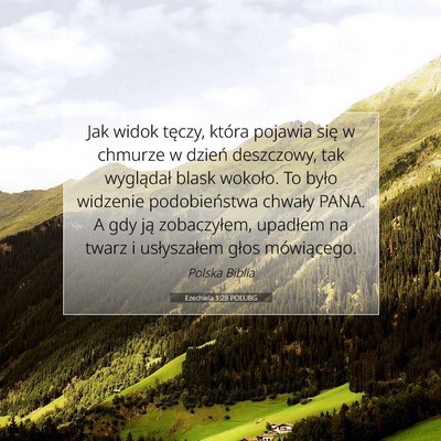 Ezechiela 1:28 POLUBG Obraz Wersetu Biblijnego