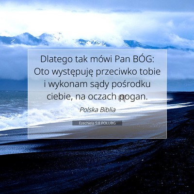 Ezechiela 5:8 POLUBG Obraz Wersetu Biblijnego