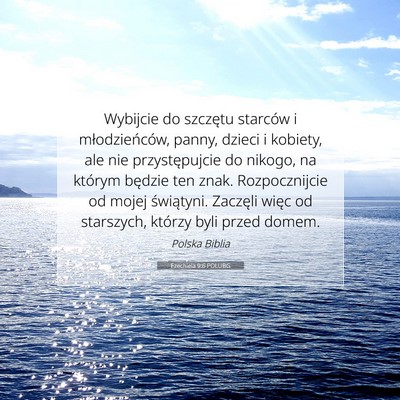 Ezechiela 9:6 POLUBG Obraz Wersetu Biblijnego