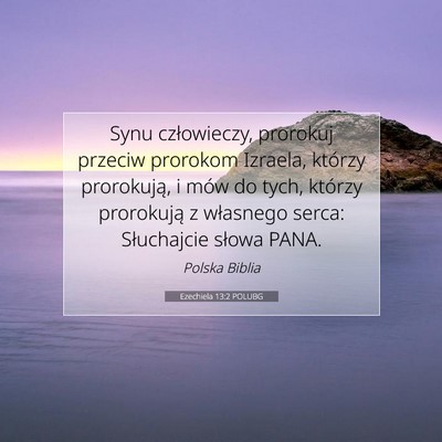 Ezechiela 13:2 POLUBG Obraz Wersetu Biblijnego