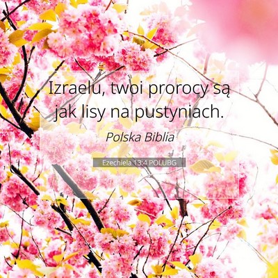 Ezechiela 13:4 POLUBG Obraz Wersetu Biblijnego