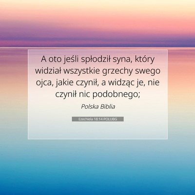 Ezechiela 18:14 POLUBG Obraz Wersetu Biblijnego