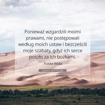 Ezechiela 20:16 POLUBG Obraz Wersetu Biblijnego