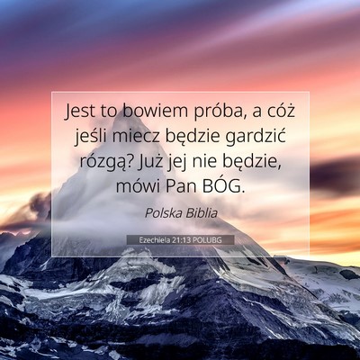 Ezechiela 21:13 POLUBG Obraz Wersetu Biblijnego