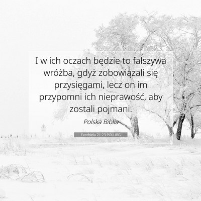 Ezechiela 21:23 POLUBG Obraz Wersetu Biblijnego