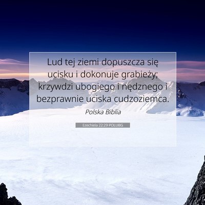 Ezechiela 22:29 POLUBG Obraz Wersetu Biblijnego