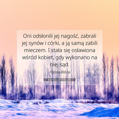 Ezechiela 23:10 POLUBG Obraz Wersetu Biblijnego