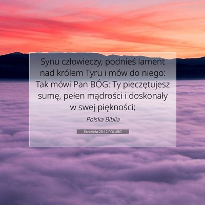 Ezechiela 28:12 POLUBG Obraz Wersetu Biblijnego