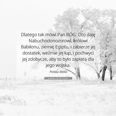 Ezechiela 29:19 POLUBG Obraz Wersetu Biblijnego